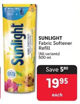 Makro SUNLIGHT Fabric Softener Refill (All variants) 500 ml offer