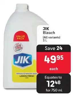 Makro JIK Bleach (All variants) 3 L offer