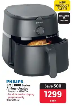 Makro PHILIPS 6.2 L 1000 Series Airfryer Analog offer