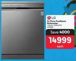 Makro LG 14-Place TrueSteam Dishwasher offer