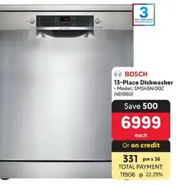 Makro BOSCH 13-Place Dishwasher offer