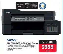 Makro DCP-T720DW 3-in-1 Ink Tank Printer offer