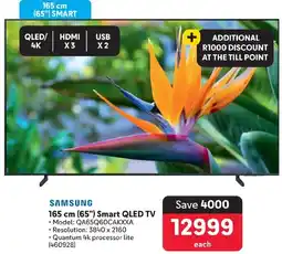 Makro SAMSUNG 165 cm (65") Smart QLED TV offer