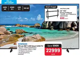 Makro SAMSUNG 215 cm (85") LED Smart UHD TV offer
