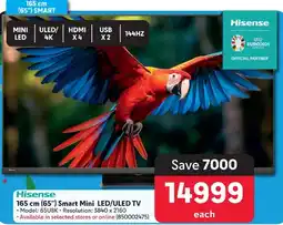Makro Hisense 165 cm (65") Smart Mini LED/ULED TV offer