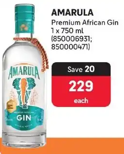 Makro AMARULA Premium African Gin offer