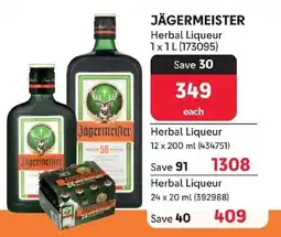 Makro JÄGERMEISTER Herbal Liqueur offer