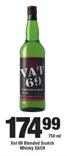 Vat 69 Blended Scotch Whisky EACH