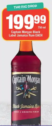 OK Liquor Captain Morgan Black Label Jamaica Rum EACH offer