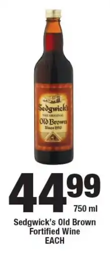 OK Liquor Sedgwick's Old Brown Fortified Wine EACH offer