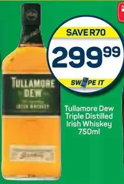Pick n Pay Tullamore Dew Triple Distilled Irish Whiskey 750ml offer