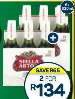 Pick n Pay Stella Artois 6 x 330ml Non-returnable Bottles offer