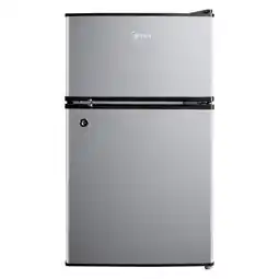 MIDEA 87L Stainless Steel Double Door Bar Fridge Hd113fn