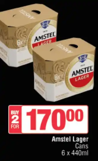 Spar Tops Amstel Lager Cans 6 x 440ml offer