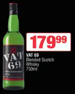 Spar Tops VAT 69 Blended Scotch Whisky 750ml offer