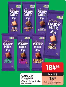 Makro CADBURY Dairy Milk Chocolate Slabs (All variants) offer
