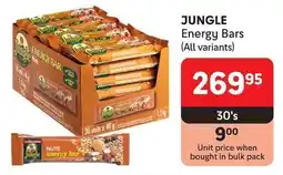 JUNGLE Energy Bars (All variants)