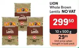 Makro LION Whole Brown Lentils offer