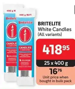 Makro BRITELITE White Candles (All variants) offer