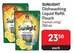 Makro SUNLIGHT Dishwashing Liquid Refill Pouch (Lemon only) 750 ml offer