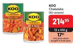 Makro KOO Chakalaka (All variants) offer