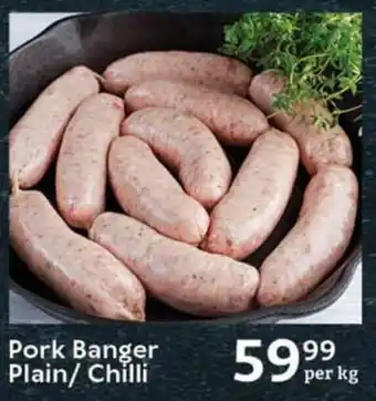 Oxford Freshmarket Pork Banger Plain/Chilli offer