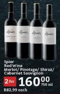 Oxford Freshmarket Spier Red Wine Merlot/ Pinotage/ Shiraz/ Cabernet Sauvignon offer