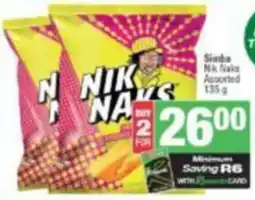 KwikSpar Simba Nik Naks Assorted offer