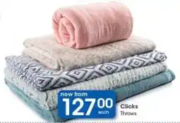 Clicks Clicks Throws offer