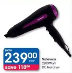 Clicks Safeway 2200 Watt DC Hairdryer offer