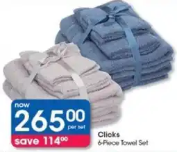 Clicks Clicks 6-Piece Towel Set offer