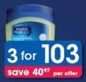 Clicks Vaseline Petroleum Jelly offer