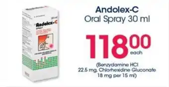 Clicks Andolex-C Oral Spray 30 ml offer