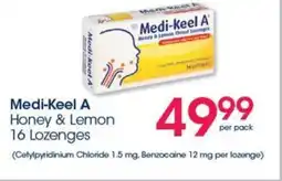 Clicks Medi-Keel A Honey & Lemon 16 Lozenges offer