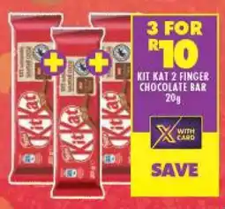 Shoprite KIT KAT 2 FINGER CHOCOLATE BAR 20g offer