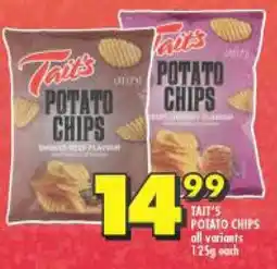 Shoprite TAIT'S POTATO CHIPS all variants 125g each offer