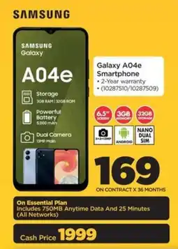 HiFi Corp SAMSUNG Galaxy A04e Smartphone offer