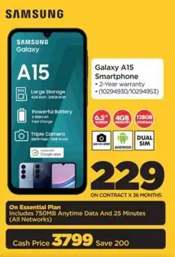 HiFi Corp SAMSUNG Galaxy A15 Smartphone offer