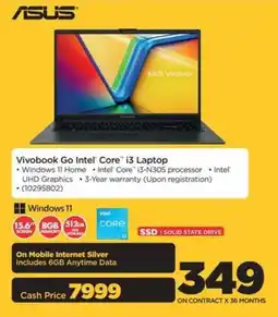 HiFi Corp ASUS Vivobook Go Intel Core i3 Laptop offer