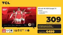 HiFi Corp TCL 50-inch 4K HDR Google TV offer