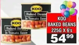 Advance Cash n Carry KOO BAKED BEANS 225G X 6's offer