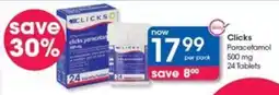 Clicks Clicks Paracetamol 500 mg 24 Tablets offer