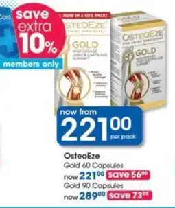 Clicks OsteoEze Gold 60 Capsules offer