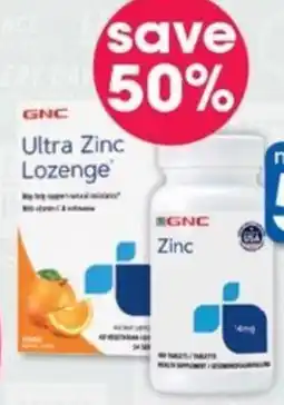 Clicks GNC Zinc 14 mg 100 Tablets offer