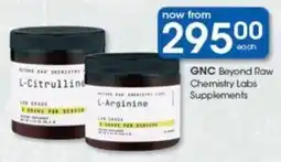 Clicks GNC Beyond Raw Chemistry Labs Supplements offer