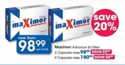 Clicks Maximor Advance for Men 2 Capsules offer