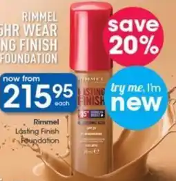 Clicks Rimmel Lasting Finish Foundation offer