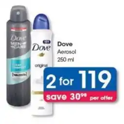 Clicks Dove Aerosol 250 ml offer