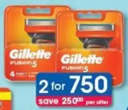 Clicks Gillette Fusion5 Cartridges 4-Pack offer