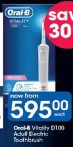 Clicks Oral-B Vitality D100 Adult Electric Toothbrush offer